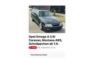 Opel Omega, 2.6, bensiin, automaat, tagavedu