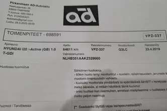 Hyundai i20, 1.0, 73 kW, bensiin, manuaal, esivedu