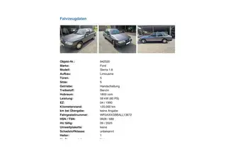 Ford Sierra, 1.6, 59 kW, petrol, manual, rear-wheel drive