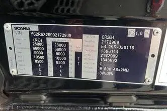 Scania R500, 368 kW, diisel, automaat