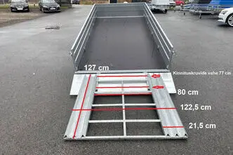 Tiki Treiler 3x1.5 keevisraamil haagis pealesõidutee rambiga