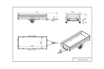 Tiki Treiler PRO kastihaagis 365x150x56