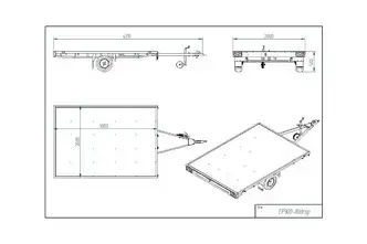 Tiki Treiler Platvormhaagis 3x2.08 tünnisauna haagis