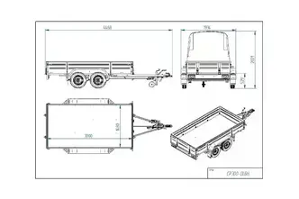 Tiki Treiler Keevis 300-DLBH Pidurid + kaanega kastihaagis