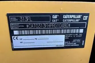 Caterpillar 313 FL, 74 kW, diisel