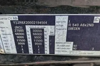 Scania R540, 397 kW, diesel, automatic