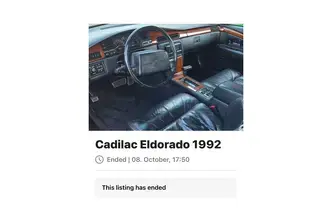 Cadillac Eldorado, 4.9, 150 kW, bensiin, automaat, esivedu