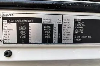 Scania R580, 427 kW, diisel, automaat