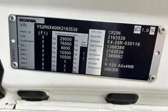 Scania R520, 382 kW, diesel, automatic