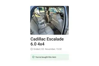 Cadillac Escalade, 6.0, 257 kW, petrol, automatic, four-wheel drive