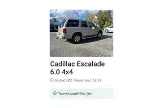 Cadillac Escalade, 6.0, 257 kW, petrol, automatic, four-wheel drive