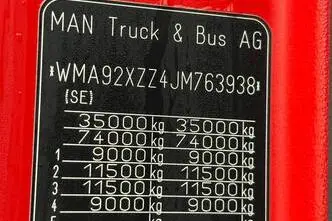 MAN TGX 35.580, 427 kW, diesel, automatic
