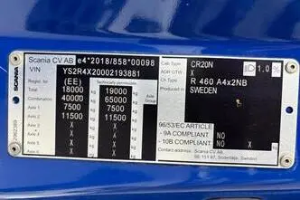 Scania R460, 12.7, 338 kW, diesel, automatic, rear-wheel drive