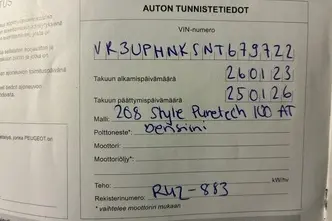 Peugeot 208, 1.2, 74 kW, bensiin, automaat, esivedu