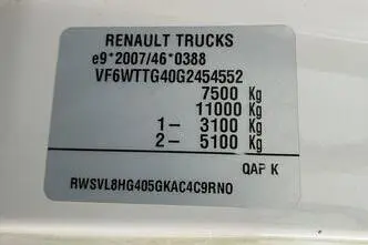 Renault D 7.5 4x2, 130 kW, dyzelinas, mechaninė