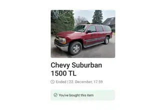 Chevrolet Suburban, 5.3, 200 kW, bensiin, automaat, nelikvedu