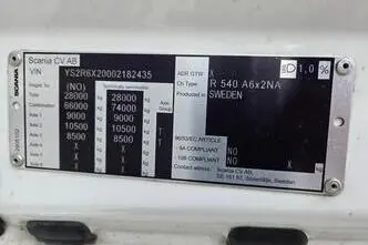 Scania R540, 397 kW, diisel, automaat
