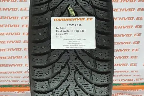 Подержанный шипованная шина 205/55R16 Nokian Hakkapeliitta 9 XL 94/T