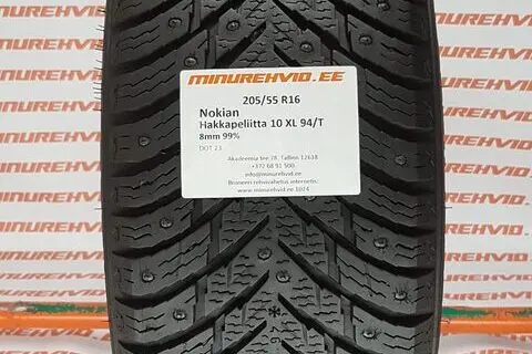 Подержанный шипованная шина 205/55R16 Nokian Hakkapeliitta 10 XL 94/T