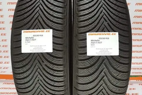 Подержанный нешипованная шина 205/60R16 Michelin Alpin 5 92/T