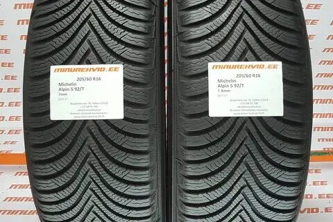 Подержанный нешипованная шина 205/60R16 Michelin Alpin 5 92/T