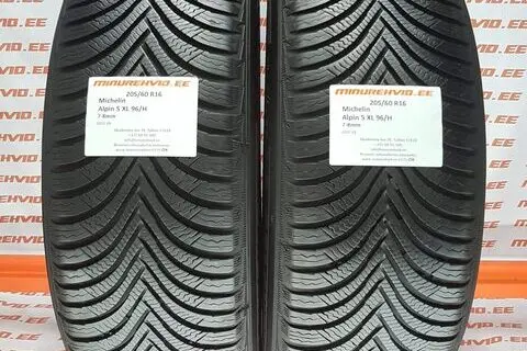 Подержанный нешипованная шина 205/60R16 Michelin Alpin 5 XL 96/H