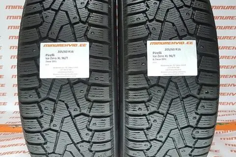 Подержанный шипованная шина 205/60R16 Pirelli Ice Zero XL 96/T