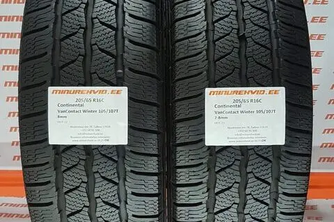 Подержанный нешипованная шина 205/65R16 Continental VanContact Winter 105/107T