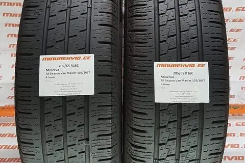 Подержанный нешипованная шина 205/65R16 Minerva All Season Van Master 107/105T