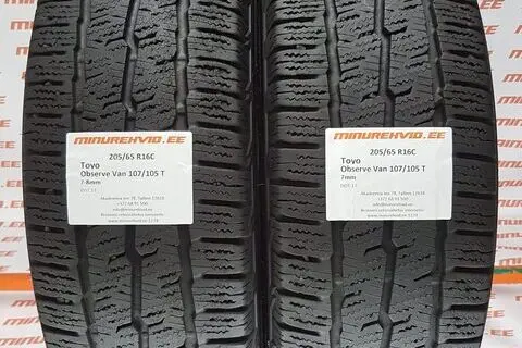Подержанный нешипованная шина 205/65R16 TOYO Observe Van 107/105 T