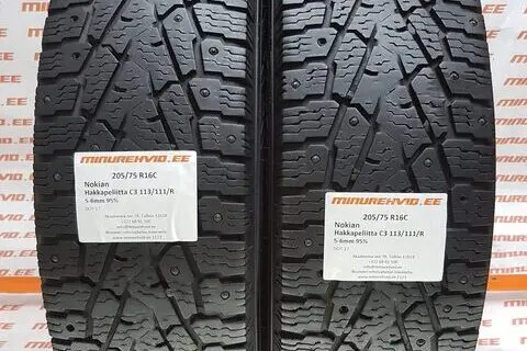 Подержанный шипованная шина 205/75R16 Nokian Hakkapeliitta C3 113/111/R
