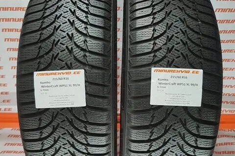 Подержанный нешипованная шина 215/60R16 Kumho WinterCraft WP51 XL 99/H