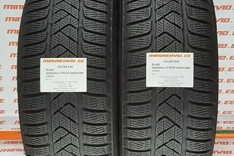 Подержанный нешипованная шина 215/60R16 Pirelli SottoZero 3 95/H SealInside