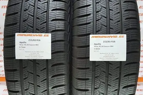 Подержанный нешипованная шина 215/65R16 Apollo Alnac 4G All Season 98H