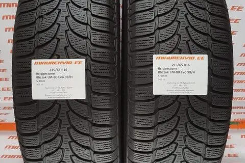 Подержанный нешипованная шина 215/65R16 Bridgestone Blizzak LM-80 Evo 98/H