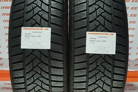 Подержанный нешипованная шина 215/65R16 Dunlop Winter Sport 5 98H