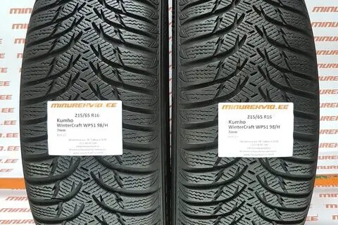 Подержанный нешипованная шина 215/65R16 Kumho WinterCraft WP51 98/H
