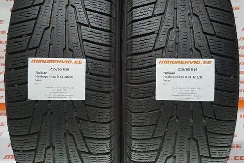 Подержанный нешипованная шина 215/65R16 Nokian Hakkapeliitta R XL 102/R/