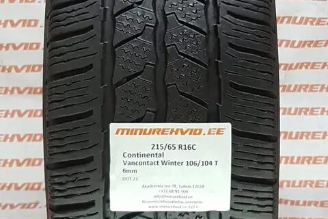 Подержанный нешипованная шина 215/65R16 Continental VanContact Winter 106/104 T