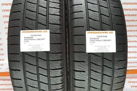 Подержанный нешипованная шина 215/65R16 GoodYear Cargo Vector 2 106/104 T