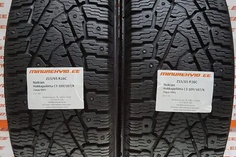 Kasutatud naastrehv 215/65R16 Nokian Hakkapeliitta C3 109/107 R/