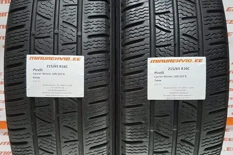 Подержанный нешипованная шина 215/65R16 Pirelli Carrier Winter 109/107 R