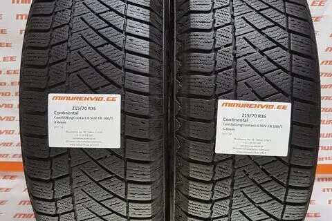 Подержанный нешипованная шина 215/70R16 Continental ContiVikingContact 6 SUV FR 100/T
