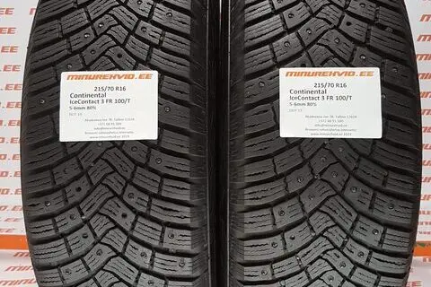 Kasutatud naastrehv 215/70R16 Continental IceContact 3 FR 100/T