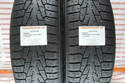 Kasutatud naastrehv 215/70R16 Nokian Hakkapeliitta 7 SUV 100/T