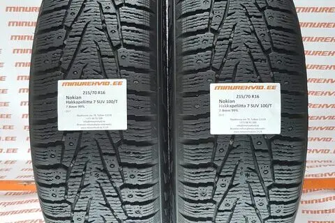 Kasutatud naastrehv 215/70R16 Nokian Hakkapeliitta 7 SUV 100/T/