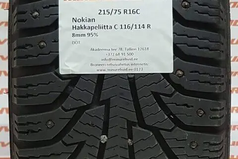 Kasutatud naastrehv 215/75R16 Nokian Hakkapeliitta C 116/114 R