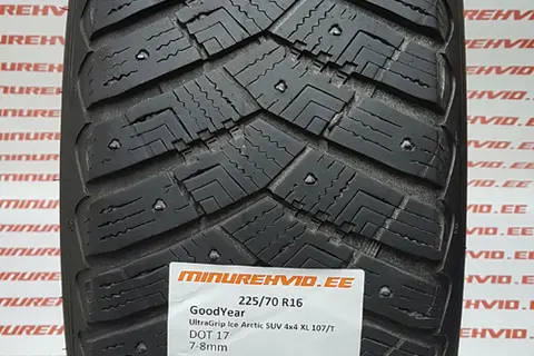 Kasutatud naastrehv 225/70R16 GoodYear UltraGrip Ice Arctic SUV 4x4 XL 107/T