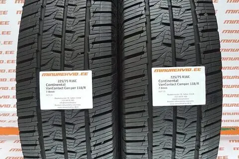 Подержанный нешипованная шина 225/75R16 Continental VanContact Camper 118/R