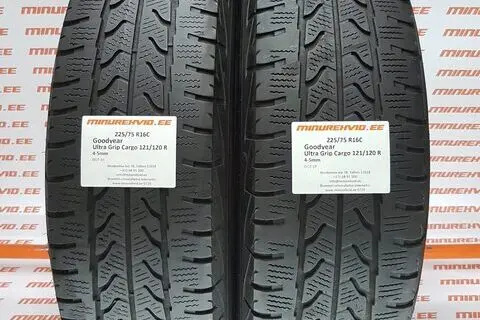 Подержанный нешипованная шина 225/75R16 GoodYear UltraGrip Cargo 121/120 R